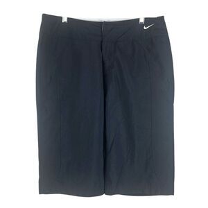 Nike Black Bermuda Wide Leg Athletic Shorts M 8-10